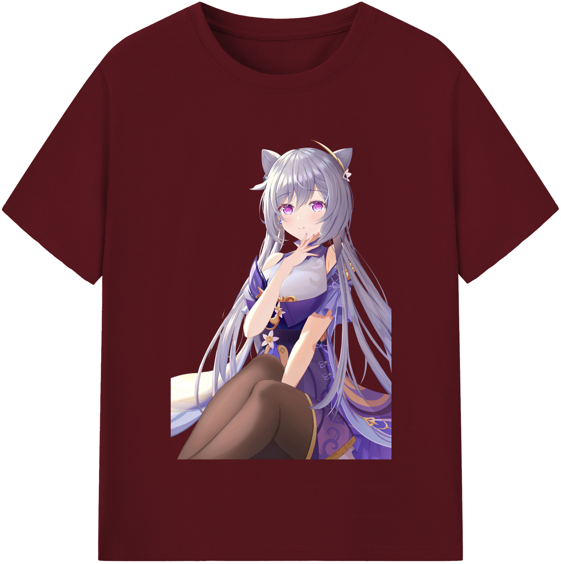 げんし神 刻晴 こくせい genshin Kokusei 綿100％半袖Tシャツ（フロントプリント）